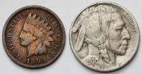 1299. USA, 1 i 5 centów 1899 i 1930 - zestaw (2szt)