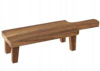 DESKA TACA podłużna z drewna akacji 38x11 cm do Serwowania Krojenia BOHO