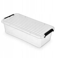 POJEMNIK PLASTIKOWY Z POKRYWĄ 6l zamykany na małe rzeczy do szafki