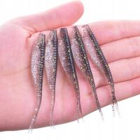 Резиновая Ласточка 7 см набор из 5 штук для ловли окуня!