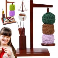 PRAKTYCZNY STOJAK NA WŁÓCZKĘ Z PODSTAWĄ NA TELEFON DO SZYDEŁKOWANIA DRUTÓW