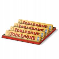 Zestaw Toblerone Mleczna 4x 100g z nugatem czekolada na prezent