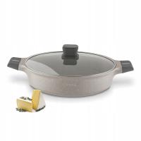 PATELNIA INDUKCJA Pokrywka DUŻA SOLIDNA Starke Pro Stoneware Marble 28 cm