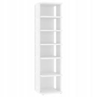 Обувной шкаф, белый, 25x27x102 см, ДСП