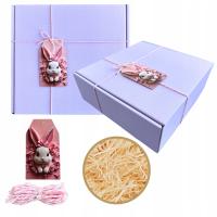 Pudełko Prezentowe Ozdobne 200x200x70 WIELKANOC Wypełniacz Zestaw