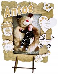 RAMKA METRYCZKA na ZDJĘCIE 10x15cm PAMIĄTKA PREZENT GRAWER PERSONALIZACJA