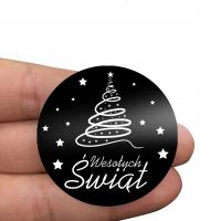 Рождественские наклейки с Рождеством для подарочных пакетов 120 шт. круглый
