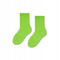 Skarpetki Dziecięce dla dziewczynki i chłopca ZOOKSY 30-35 zielone gładkie