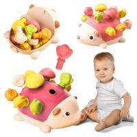 EDUKACYJNY JEŻ Z KOLCAMI MONTESSORI SORTER SENSORYCZNY UKŁADANKA DLA DZIECI