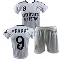 KOMPLET PIŁKARSKI MBAPPE REAL MADRYT KOSZULKA I SPODENKI CM