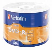 PŁYTY DVD-R Verbatim 4,7GB x16 DataLife 50szt