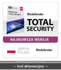 Bitdefender Antywirus Bitdefender Total Security 2024 5 st. / 36 miesięcy ESD