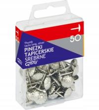 Pinezki tapicerskie Grand 50szt. srebrne