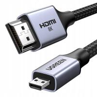UGREEN kabel przewód wideo Micro HDMI do HDMI 2.1 UHD 4K 8K 60Hz Full HD 1m