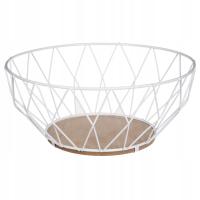 Dekoracyjny kosz na owoce warzywa Do jadalni Biały