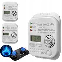 2SZT CZUJNIK CZADU detektor tlenku węgla LCD certyfikowany ALARM