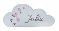 PRZYBORNIK Organizer serduszka CHMURKA z Imieniem
