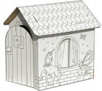 КАРТОННЫЙ ДОМИК ДЛЯ РАСКРАСКИ ПРИНЦЕССЫ