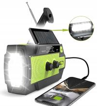 Громкое солнечное радио аварийный внешний аккумулятор 4000 мАч мощный фонарик Динамо FM SOS