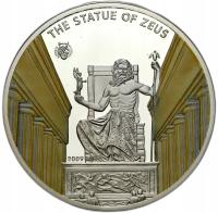 Palau. 5 dolarów 2009, posąg Zeusa w Olimpii – SREBRO
