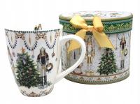 Kubek porcelanowy 350 ml Świąteczny Dziadek do Orzechów w ozdobnym pudełku