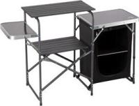 Szafka turystyczna Nils Camp czarna wolnostojąca z blatem 2 półki NC3040