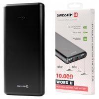 Powerbank Swissten pojemny 10000 mAh czarny szybki USB-C