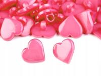 Guzik SERCE na stopce dziecięcy 15mm / RÓŻOWY / 10szt.