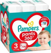 PAMPERS Majtki Midi rozmiar 3 (128 sztuk) - Mega Box