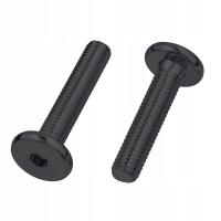 Śruba meblowa M6x30 Czarna Łeb walcowy na imbus Wkręt metryczny do mebli