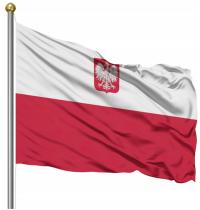 MOCNA Flaga Polski Polska z Godłem na Maszt Premium Orzeł Bandera 150x90 CM