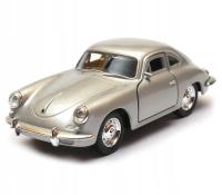 Porsche 356B 1:34 model Welly NEX metalowy srebrny