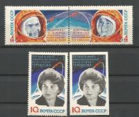 ZSRR 1963 Mi 2782-84 AB ** Kosmos Tiereszkowa