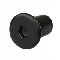 Nakrętka meblowa Ericsona M6x12 Łeb płaski 10szt Czarna Ocynk