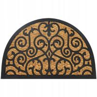 40X60 ОТКРЫТЫЙ ПОЛУКРУГЛЫЙ ДВЕРНОЙ КОВРИК ДЛЯ ОБУВИ КОКОСОВЫЙ КОРИЧНЕВЫЙ