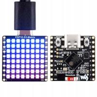 Mikrokomputer Elektroweb ESP32-S3 wyświetlacz RGB Matrix 8x8 QMI8658C USB-C