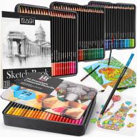 Профессиональный набор карандашей для рисования в металлическом футляре 72 шт.