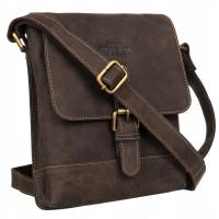 Torebka męska skórzana na regulowanym pasku - Always Wild