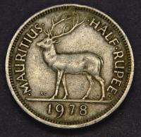 Mauritius - 1/2 rupee 1978