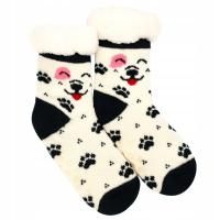 Skarpetki Dziecięce Ciepłe Grube Z Futerkiem Zimowe Świąteczne ABS Prezent