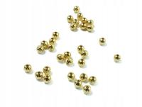 Kula pozłacana karbowana 3 mm - 8 sztuk