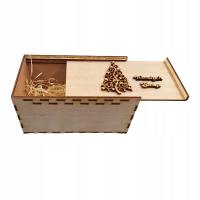 Drewniane Pudełko Świąteczne z Eko Wypełnieniem – Opakowanie na Prezent