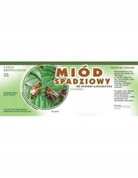 ZJ - Etykieta na miód ze spadzi (100szt) - wzór E109 154mm x 60 mm