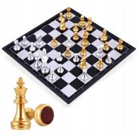 Магнитные дорожные шахматы элегантные золотые шахматные фигуры 20X20CM