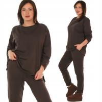 Moda Fresca F748 Luźny sportowy bawełniany KOMPLET DRESOWY, dres damski