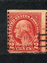 USA Sc# 599 1923r. przesunięta perforacja