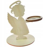 Подсвечник деревянный ангел Рождество на tealight