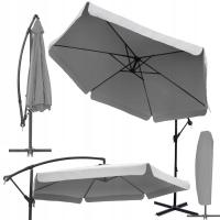 Большой прочный складной регулируемый садовый зонт 300 см Даллас J. серый