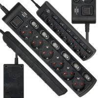 Przedłużacz listwowy Brennenstuhl 2 m 6 gniazd czarny z włącznikiem