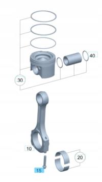 ŚRUBA KORBOWODU OE MERCEDES A0000380500